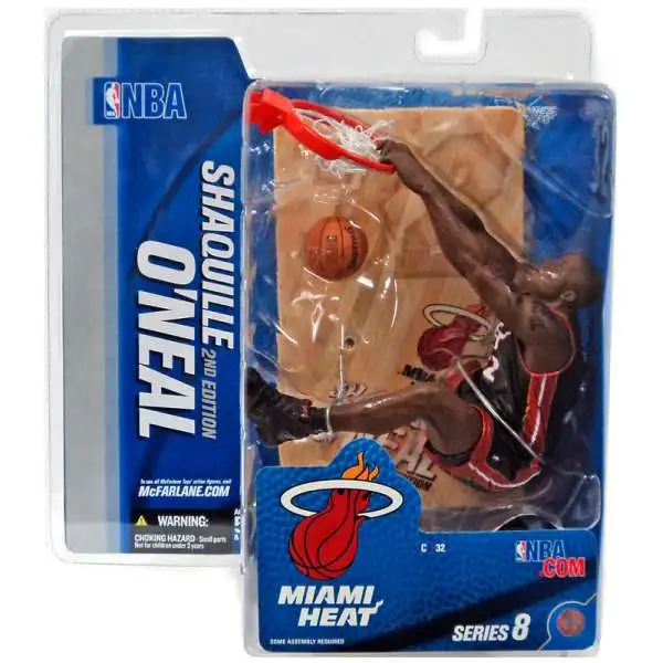 McFarlane Toys NBA Miami Heat Sports Picks Basketball Series 8 Shaquille O'Neal 2 Action Figure [Black Jersey Variant]