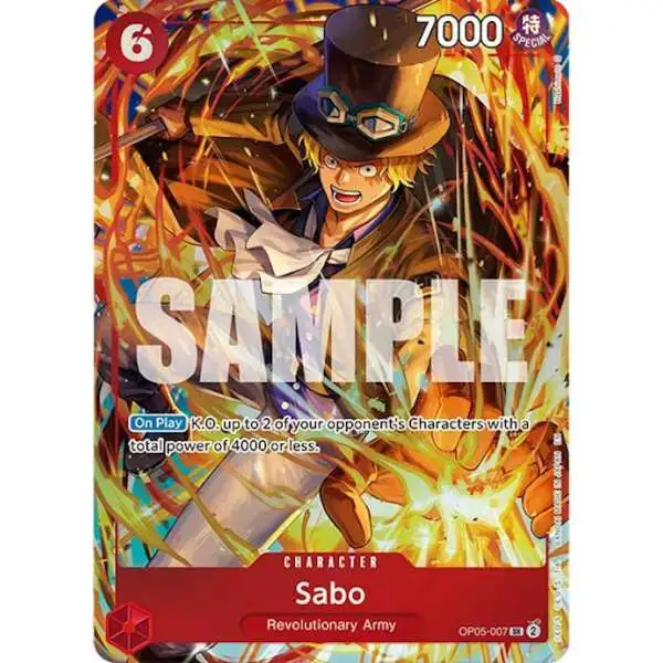 One Piece Trading Card Game Awakening of the New Era Super Rare Sabo OP05-007 [Illustration Box Promo]
