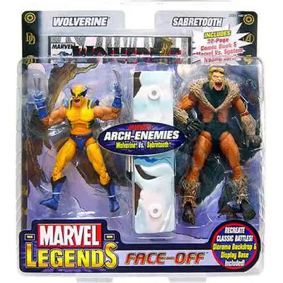 Marvel Legends Face Off Series 2 Wolverine vs. Sabretooth Action Figure 2-Pack [Yelling Variant]