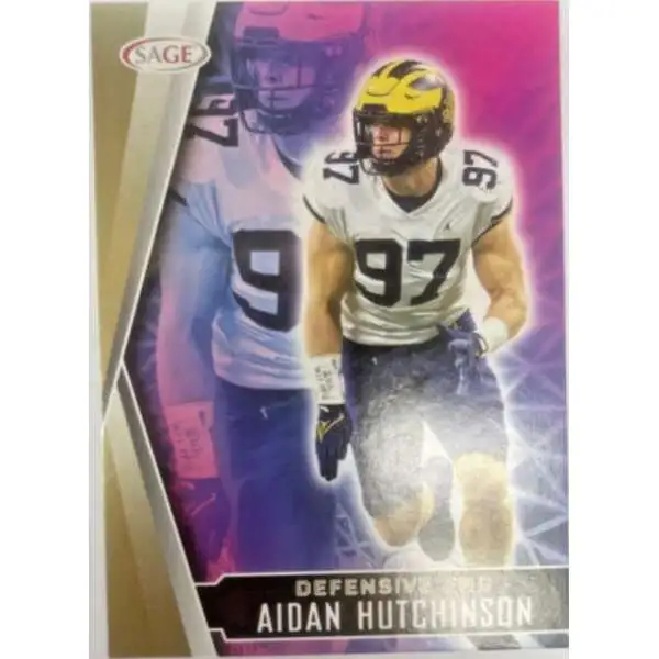 NFL Detroit Lions 2022 Sage Football Gold Aidan Hutchinson #189 [Rookie Card]