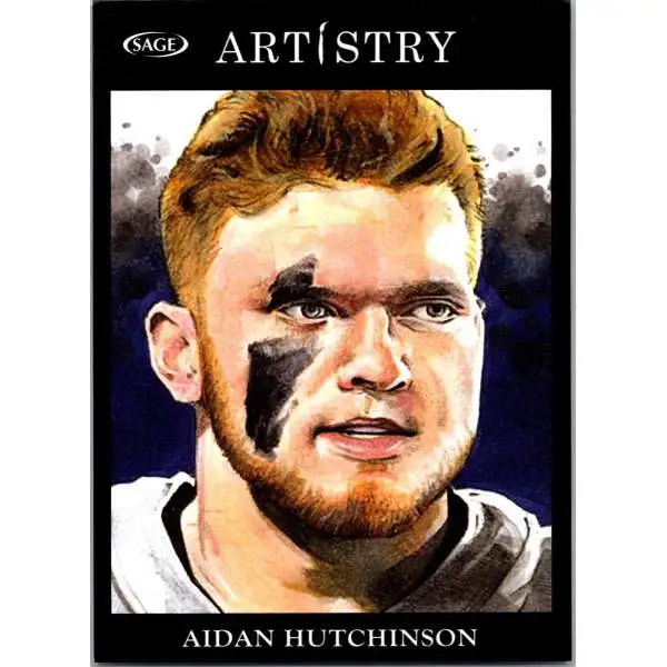 NFL Detroit Lions 2022 Artistry Football Black Aidan Hutchinson #91 [Rookie Card]