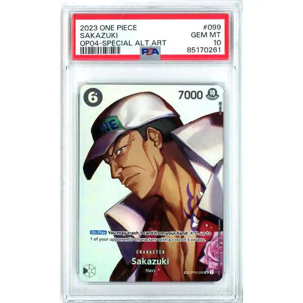 one piece card game sakazuki OP05 “A Soul For A Soul” (Collection Series) Custom Art Seeing an item on our online website doesnt guarantee that it is in the store as it may have already sold They gone and banned sakazuki
