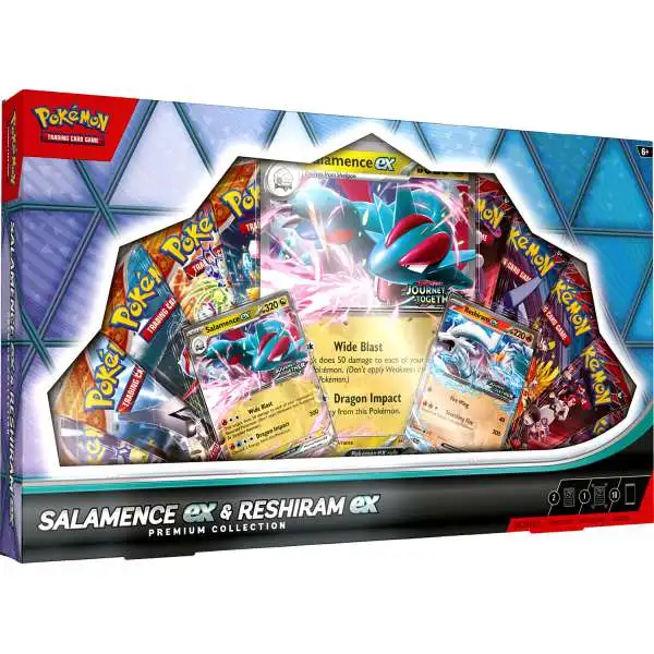 Pokemon Scarlet & Violet Salamence ex & Reshiram ex Premium Collection [10 Booster Packs, 2 Foil Promos, Oversize Card & More]