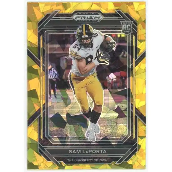 NFL 2023 Panini Prizm Draft Picks Gold Ice Prizm Sam LaPorta #160 [Rookie]