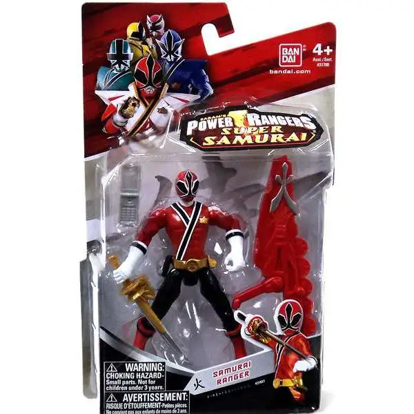 Figurine Power Rangers Samurai - Red Armor Morphin Ranger Spin, Bandai Neuve