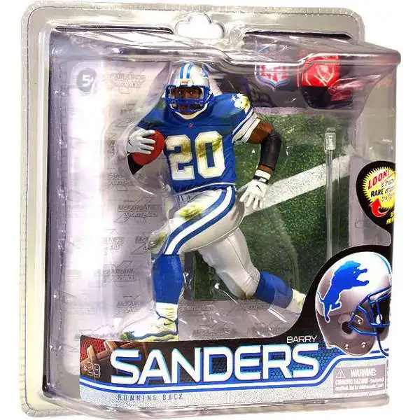 Barry Sanders w/Blue Jersey (Detroit Lions) Gold Label NFL 7 Figure  McFarlane's SportsPicks (PRE-ORDER ships December)