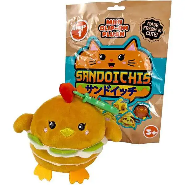 Sandoichis Mini Clip-On Plush 3.5-Inch Mystery Pack [1 RANDOM Character]