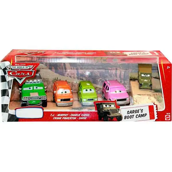 Disney / Pixar Cars The World of Cars Multi-Packs Sarge's Boot Camp 4-Pack Exclusive Diecast Car Set [Damaged Package]