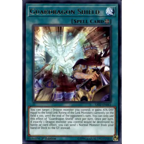 YuGiOh Savage Strike Rare Guardragon Shield SAST-EN061