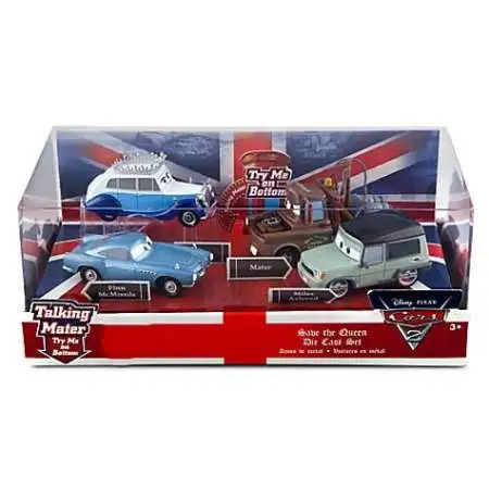 Disney / Pixar Cars Cars 2 1:43 Multi-Packs Save the Queen Exclusive Diecast Car Set [Damaged Package]