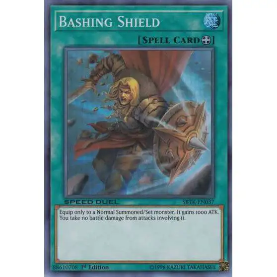 YuGiOh Speed Duel: Trials of the Kingdom Super Rare Bashing Shield SBTK-EN037