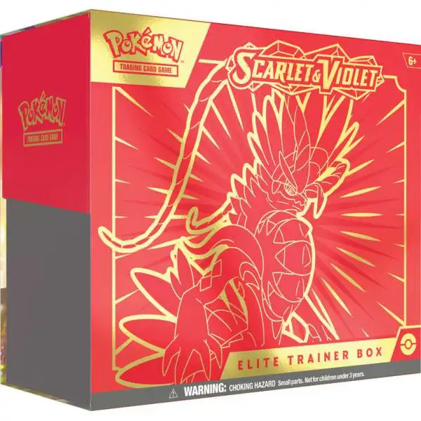 Pokemon Scarlet & Violet Base Set Koraidon Elite Trainer Box [9 Booster Packs, 1 Foil Promo Card, 65 Card Sleeves & More]