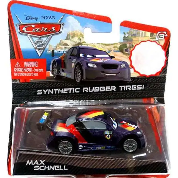 Disney / Pixar Cars Cars 2 Synthetic Rubber Tires Max Schnell Exclusive Diecast Car