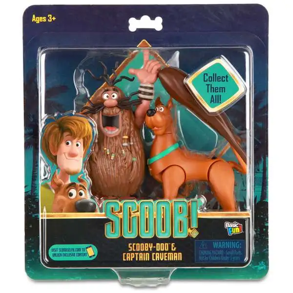 Scooby Doo Scoob! Scooby-Doo & Captain Caveman Exclusive Action Figure 2-Pack