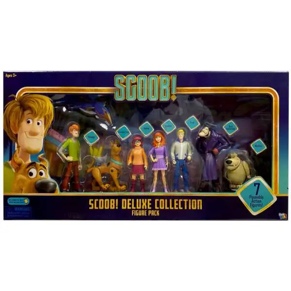 Scooby Doo Scoob! Deluxe Collection Scooby, Shaggy, Daphne, Velma, Fred, Dick Dastardly & Muttley Exclusive Action Figure 7-Pack