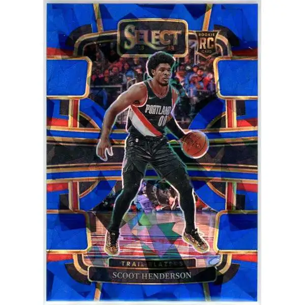 NBA 2023-24 Panini Select Blue Cracked Ice Scoot Henderson #77 [Rookie]
