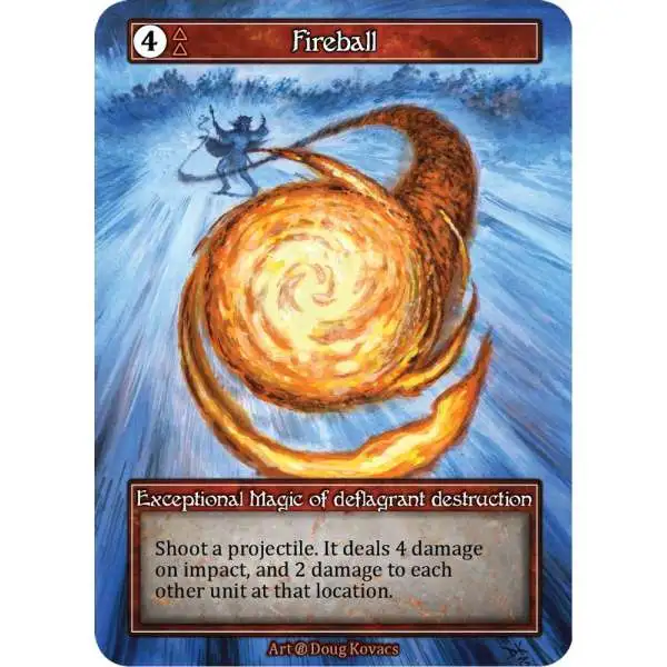 Sorcery: Contested Realm Trading Card Game Beta Exceptional Foil Fireball