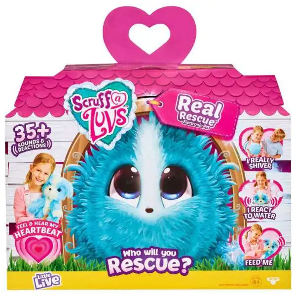 Little Live Pets Scruff A Luvs Real Rescue Plush Surprise Rescue Pet [Blue]