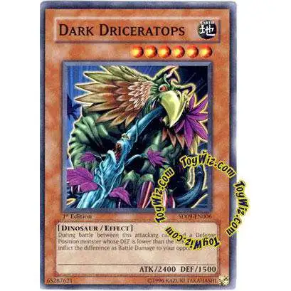 YuGiOh Structure Deck: Dinosaur's Rage Common Dark Driceratops SD09-EN006