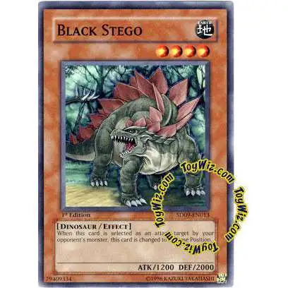 YuGiOh Structure Deck: Dinosaur's Rage Common Black Stego SD09-EN013