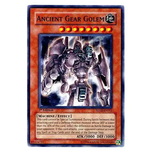 YuGiOh GX Structure Deck: Machine Re-Volt Common Ancient Gear Golem SD10-EN012