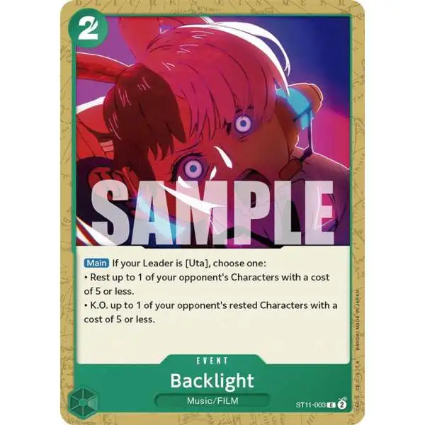 One Piece Trading Card Game Starter Deck 11: Uta Common Backlight ST11-003