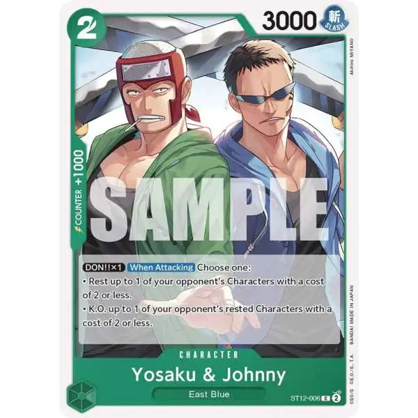 One Piece Trading Card Game Starter Deck 12: Zoro and Sanji Common Yosaku &amp; Johnny ST12-006