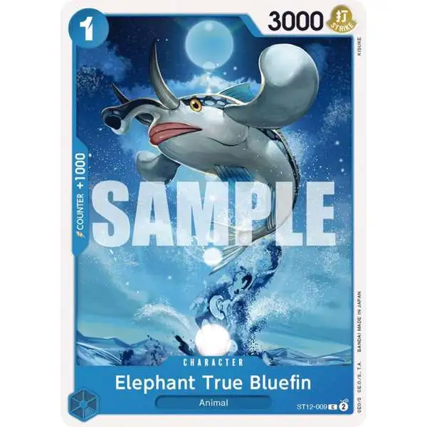 One Piece Trading Card Game Starter Deck 12: Zoro and Sanji Common Elephant True Bluefin ST12-009