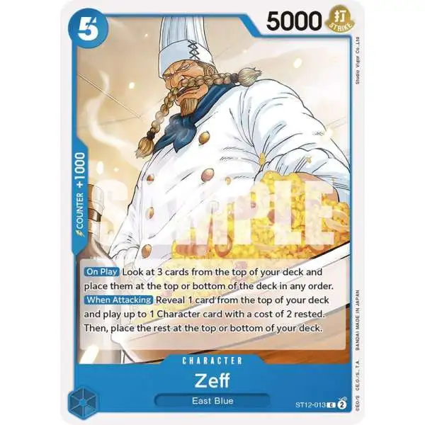 One Piece Trading Card Game Starter Deck 12: Zoro and Sanji Common Zeff ST12-013