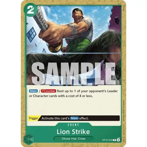 One Piece Trading Card Game Starter Deck 12: Zoro and Sanji Common Lion Strike ST12-016
