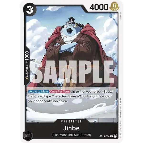 One Piece Trading Card Game Starter Deck 14: 3D2Y Common Jinbe ST14-004
