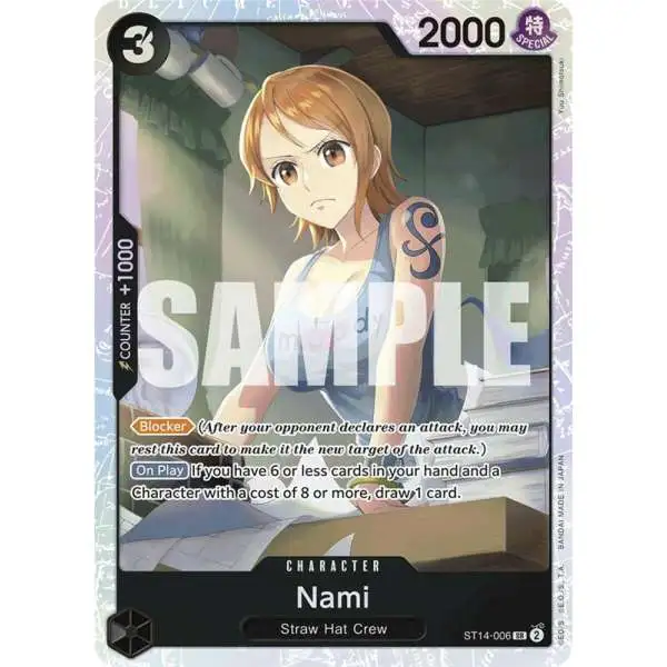 One Piece Trading Card Game Starter Deck 14: 3D2Y Super Rare Nami ST14-006