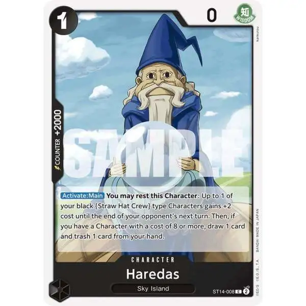 One Piece Trading Card Game Starter Deck 14: 3D2Y Common Haredas ST14-008