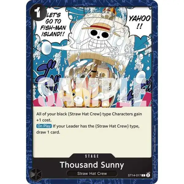 One Piece Trading Card Game Starter Deck 14: 3D2Y Common Thousand Sunny ST14-017