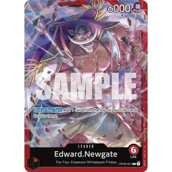 One Piece Trading Card Game Starter Deck 15: RED Edward.Newgate Leader Edward.Newgate OP02-001