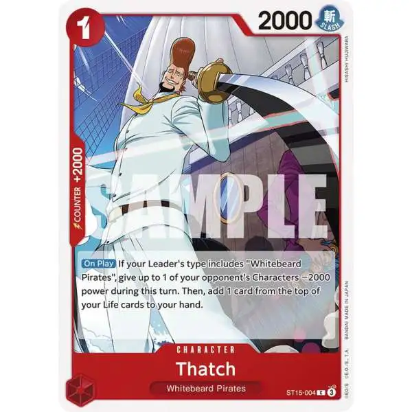 One Piece Trading Card Game Starter Deck 15: RED Edward.Newgate Common Thatch ST15-004