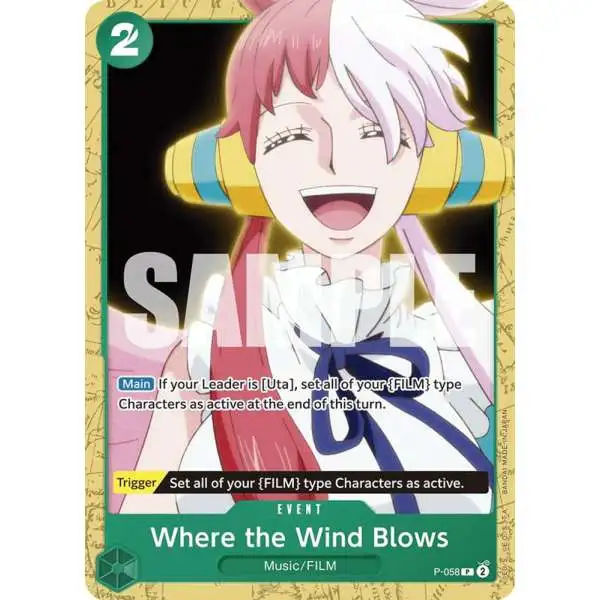 One Piece Trading Card Game Starter Deck 16: GREEN Uta Promo Where the Wind Blows P-058