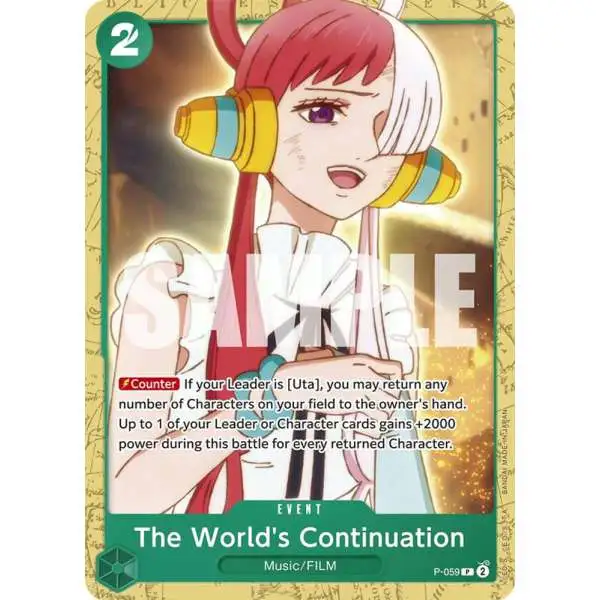 One Piece Trading Card Game Starter Deck 16: GREEN Uta Promo The World's Continuation P-059