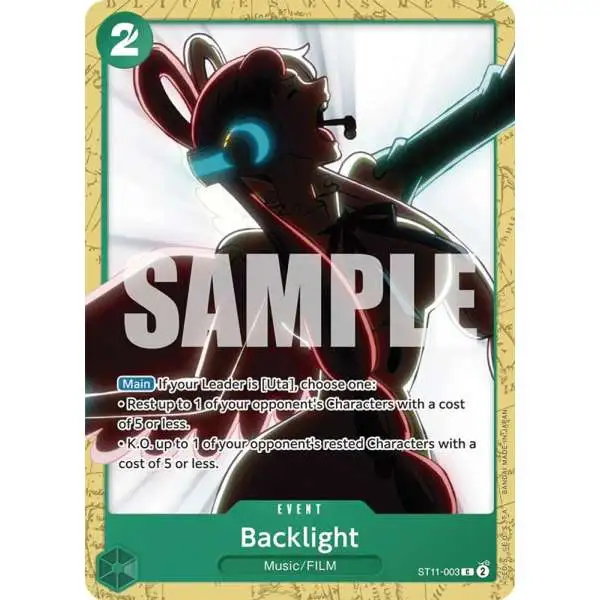 One Piece Trading Card Game Starter Deck 16: GREEN Uta Common Backlight ST11-003
