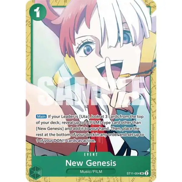 One Piece Trading Card Game Starter Deck 16: GREEN Uta Super Rare New Genesis ST11-004