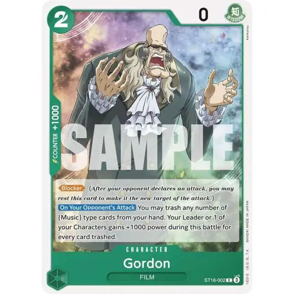 One Piece Trading Card Game Starter Deck 16: GREEN Uta Common Gordon ST16-002