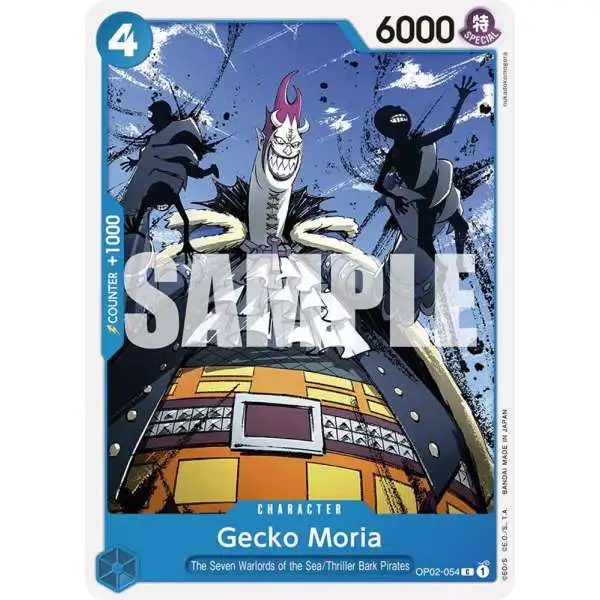 One Piece Trading Card Game Starter Deck 17: BLUE Donquixote Doflamingo Common Gecko Moria OP02-054