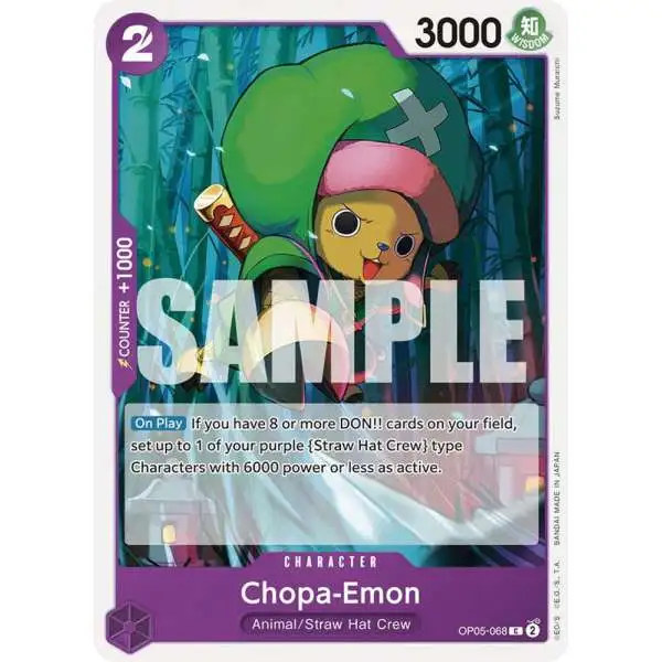 One Piece Trading Card Game Starter Deck 18: PURPLE Monkey.D.Luffy Common Chopa-Emon OP05-068