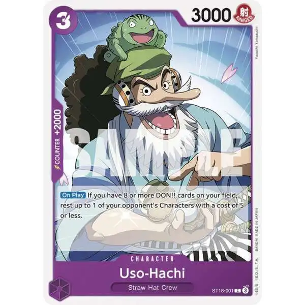 One Piece Trading Card Game Starter Deck 18: PURPLE Monkey.D.Luffy Common Uso-Hachi ST18-001