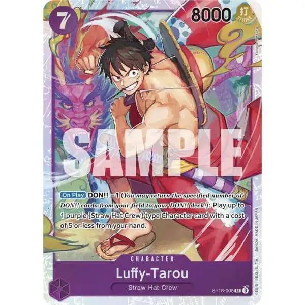 One Piece Trading Card Game Starter Deck 18: PURPLE Monkey.D.Luffy Super Rare Luffy-Tarou ST18-005