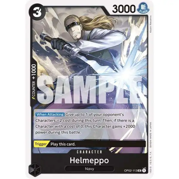 One Piece Trading Card Game Starter Deck 19: BLACK Smoker Uncommon Helmeppo OP02-113