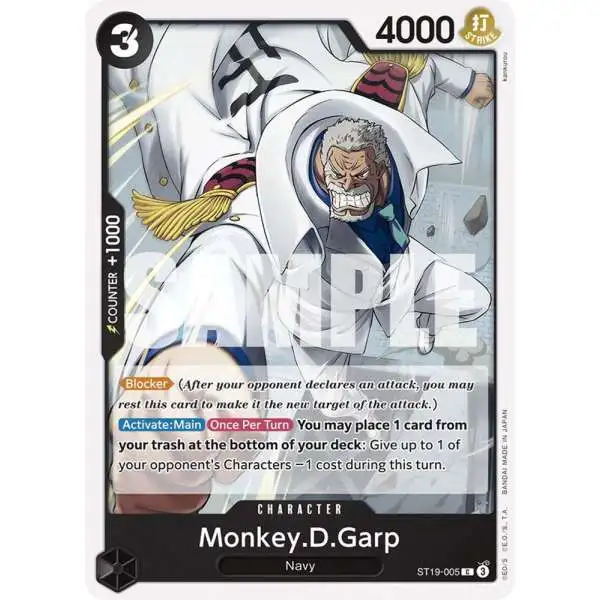 One Piece Trading Card Game Starter Deck 19: BLACK Smoker Common Monkey.D.Garp ST19-005