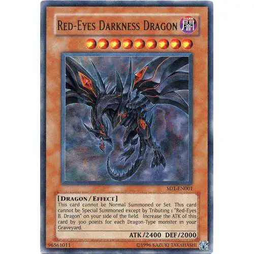 YuGiOh Structure Deck: Dragon's Roar Ultra Rare Red-Eyes Darkness Dragon SD1-EN001