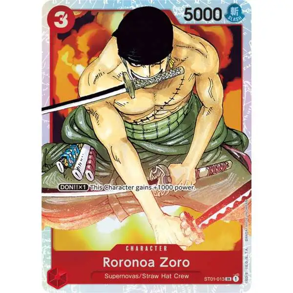 One Piece Trading Card Game Starter Deck 1: Straw Hat Crew Super Rare Roronoa Zoro ST01-013