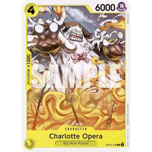 One Piece Trading Card Game Starter Deck 20: YELLOW Charlotte Katakuri Common Charlotte Opera OP03-106